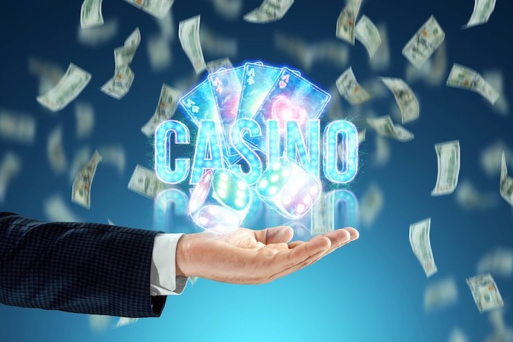 Ilustrasi keamanan transaksi online dan enkripsi data pengguna di platform neonwin